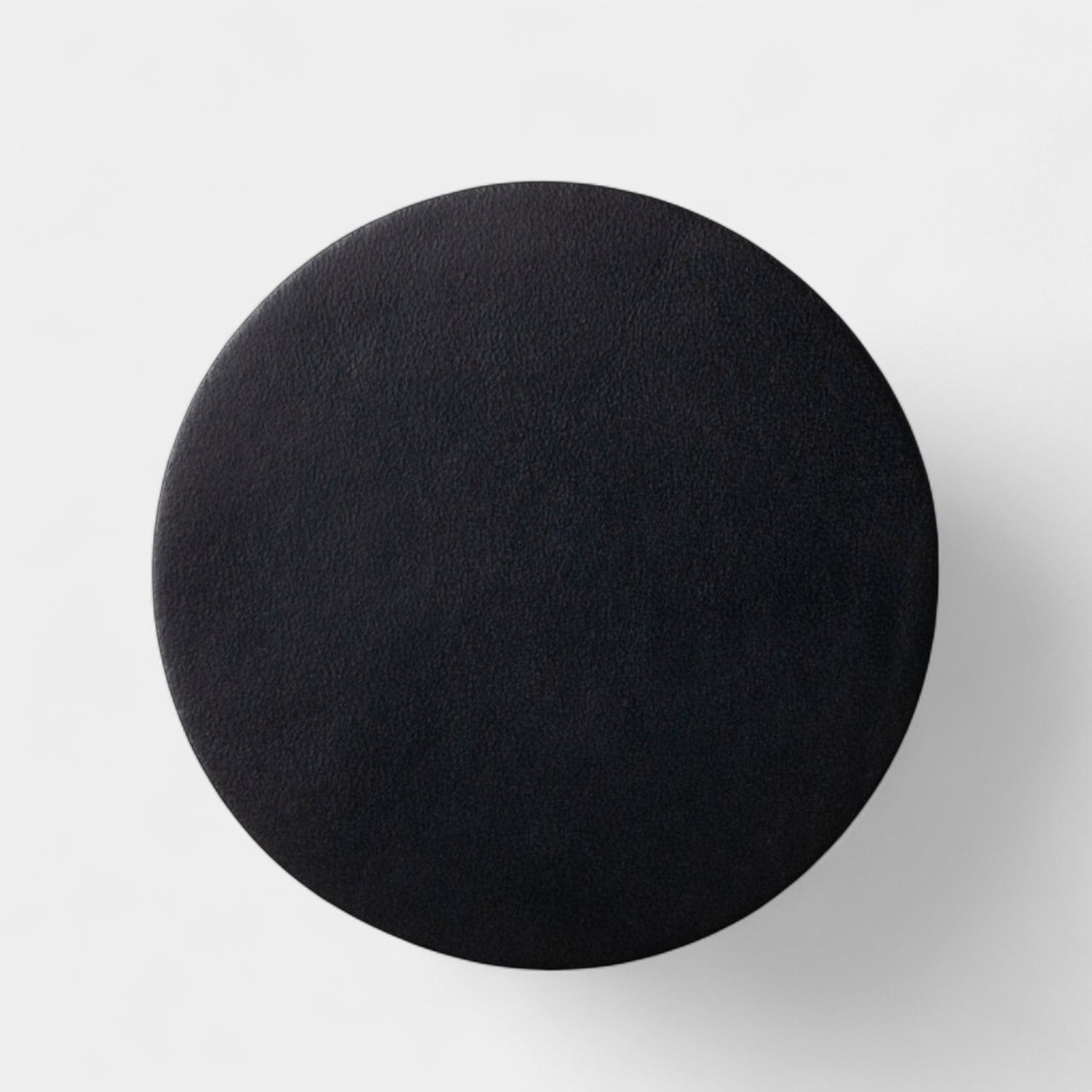 Leather Round Coasters (Set of 4) - Black