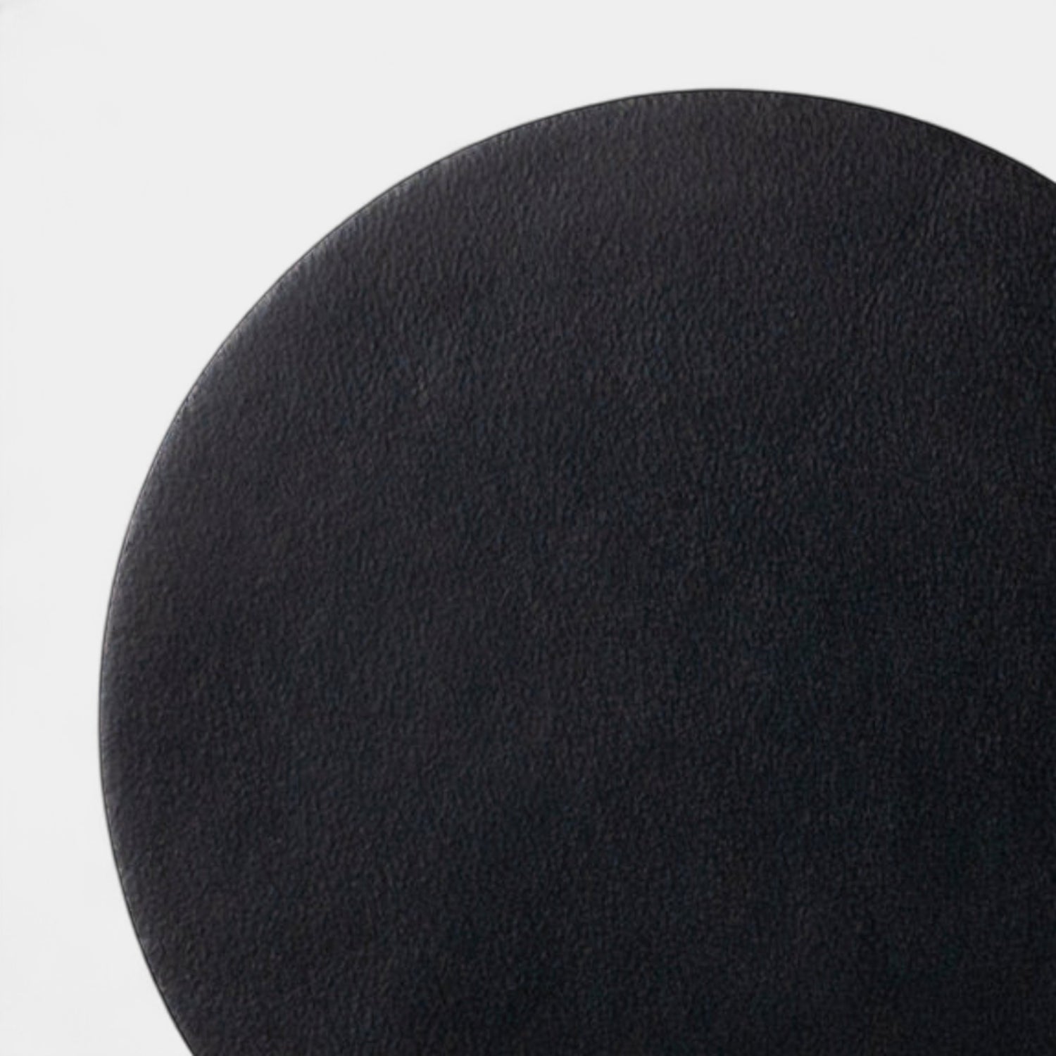 Leather Round Coasters (Set of 4) - Black