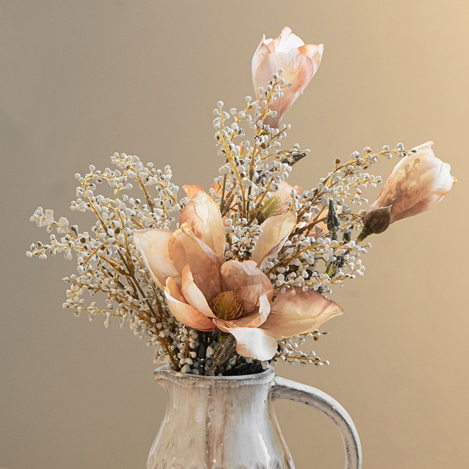 Artificial Magnolia & Heather Bouquet