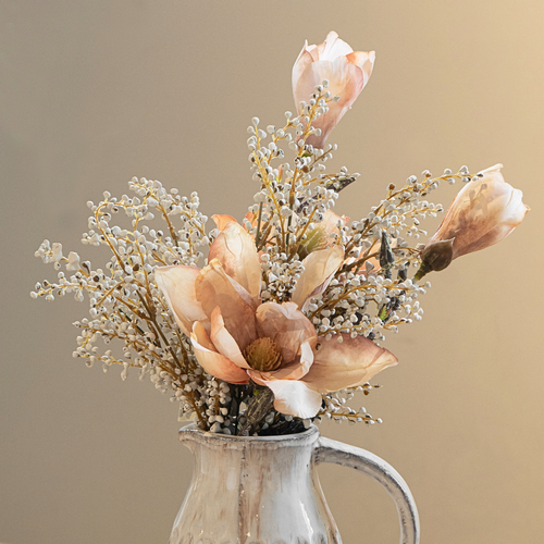 Artificial Magnolia & Heather Bouquet