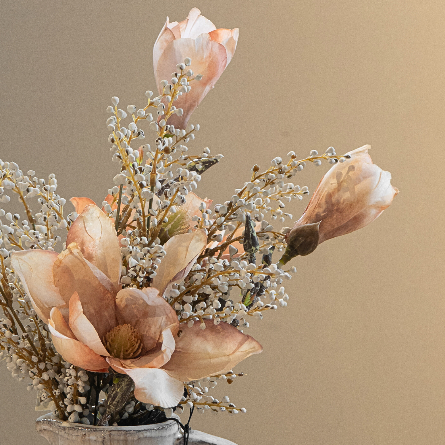 Artificial Magnolia & Heather Bouquet
