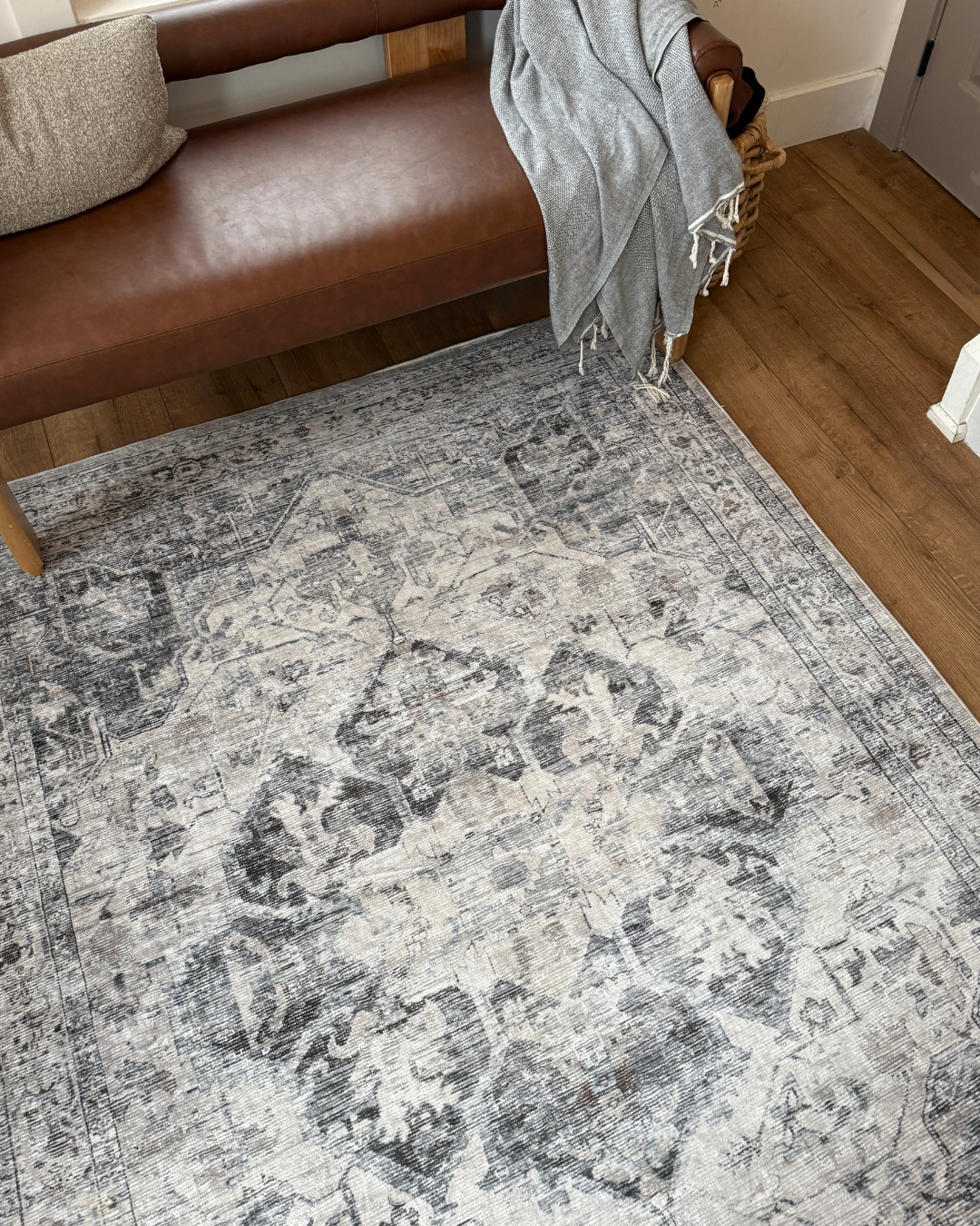 Brio Grey/Ivory Washable Rug