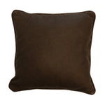 Mocha Leather/Velvio Toss Cushion