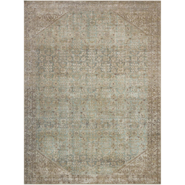 Amber Lewis x Loloi Cambria Aqua/Natural Jute Rug