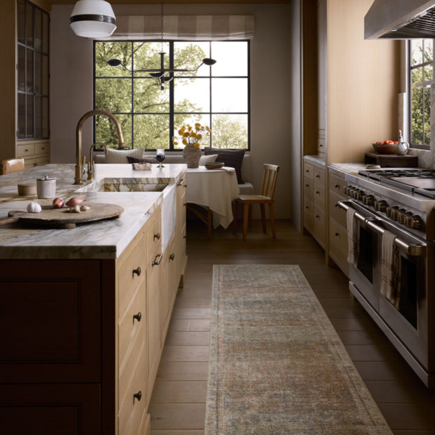 Amber Lewis x Loloi Cambria Ocean/Brick Rug