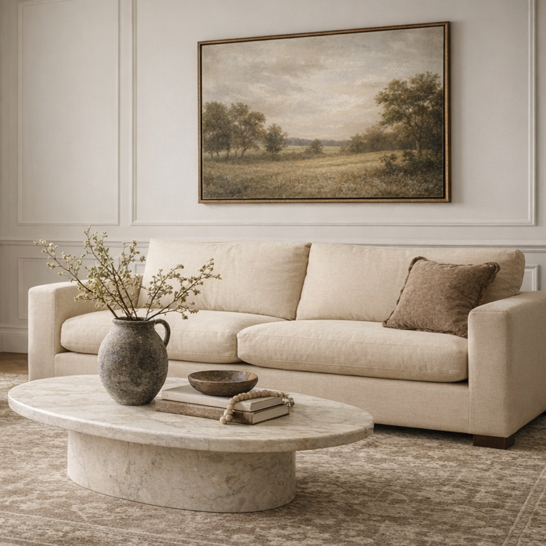 Charlestown Sofa - Crypton® Nomad Custard
