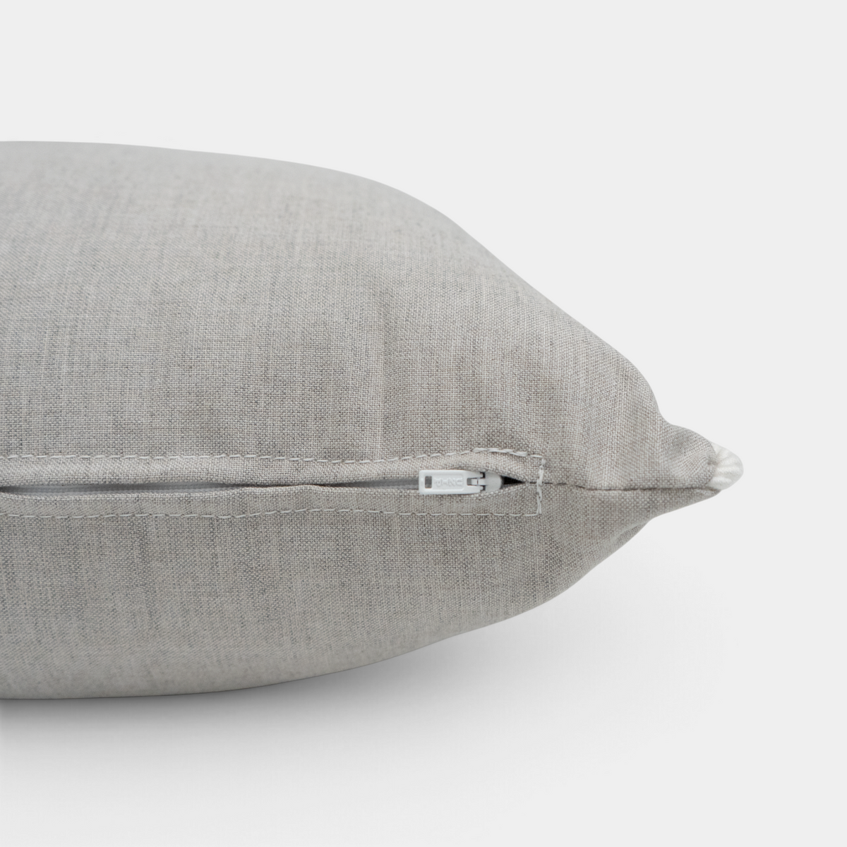 Cast Silver with White Cord 20" Outdoor Toss Cushion