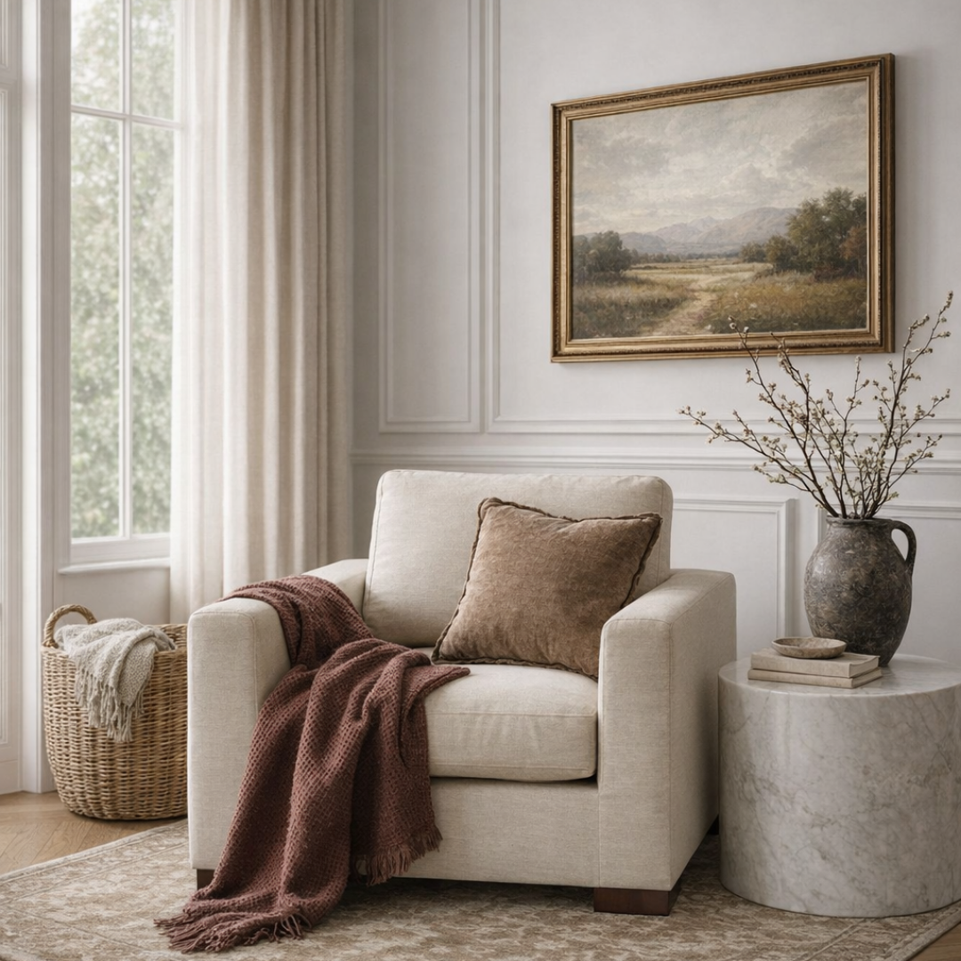 Charlestown Lounge Chair - Crypton® Nomad Custard