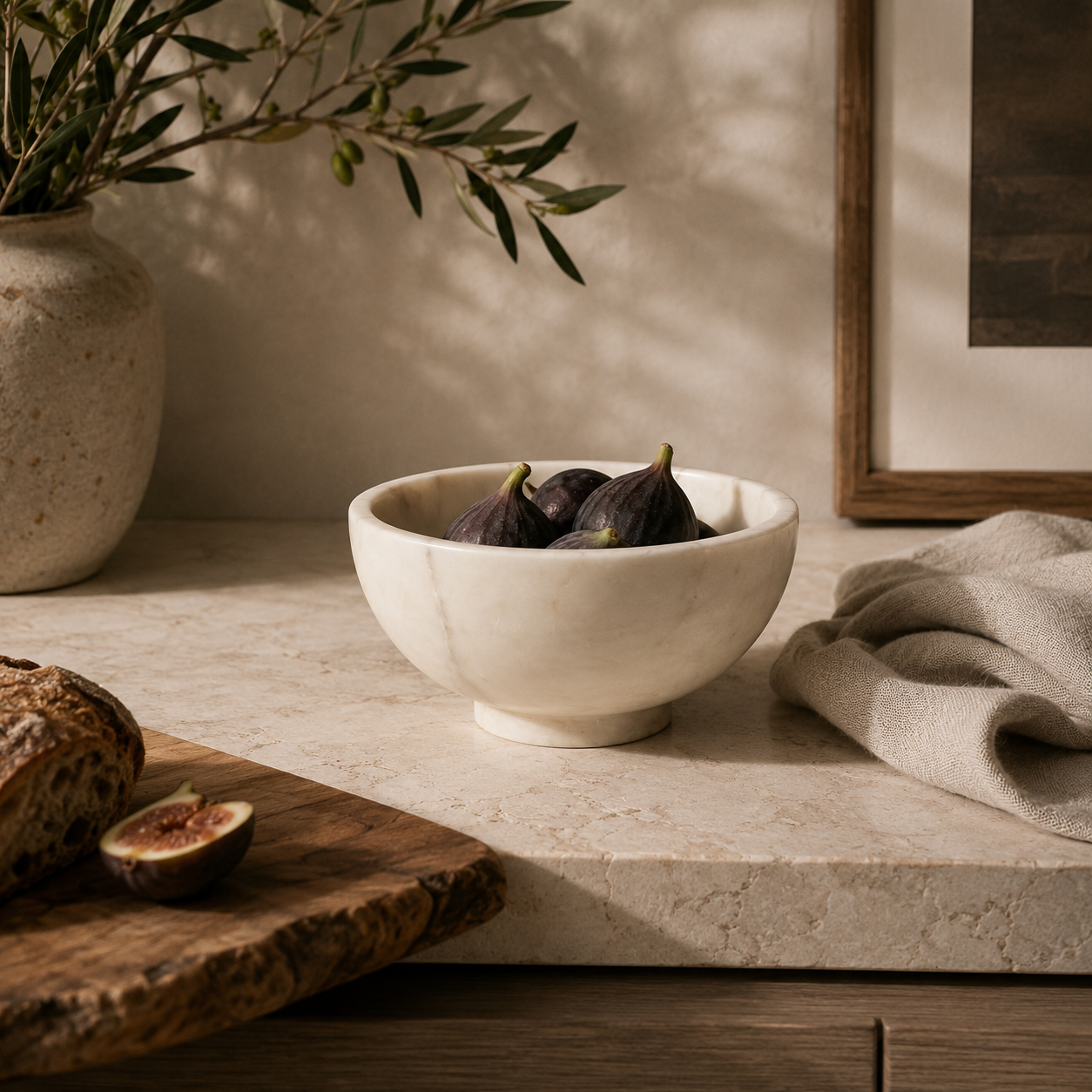 White Marble Trinket Bowl