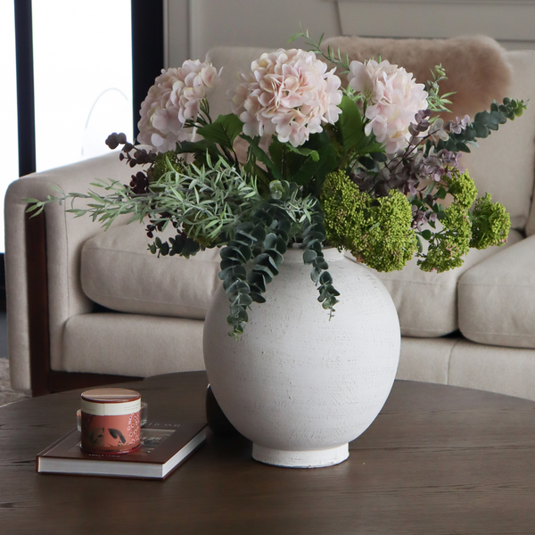 Chios White Orb Vase