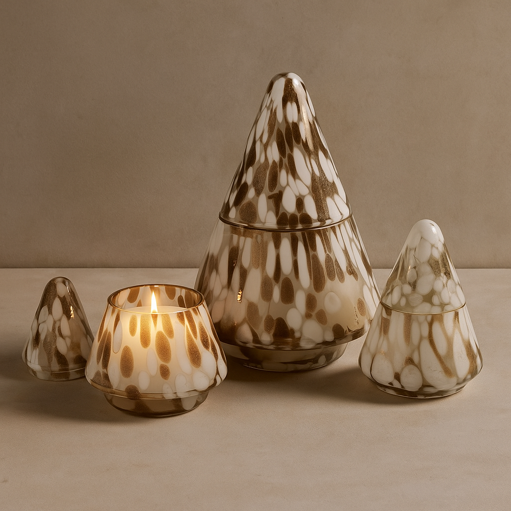 Winter Confetti Tree Candle