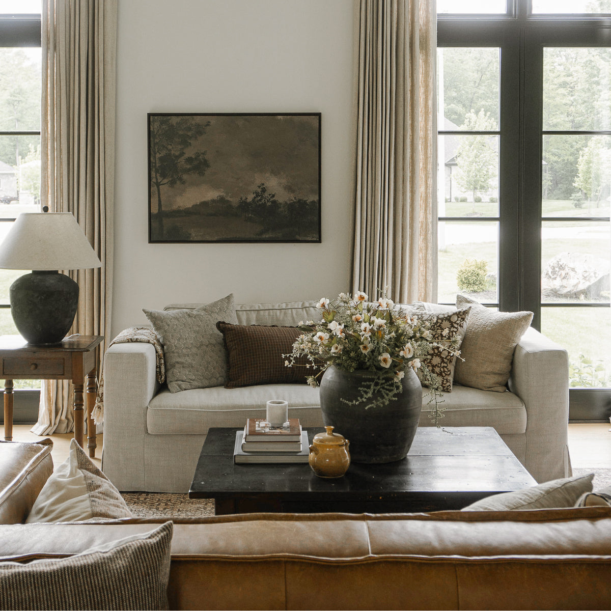 Denver 86" Slipcover Sofa - Linen Natural