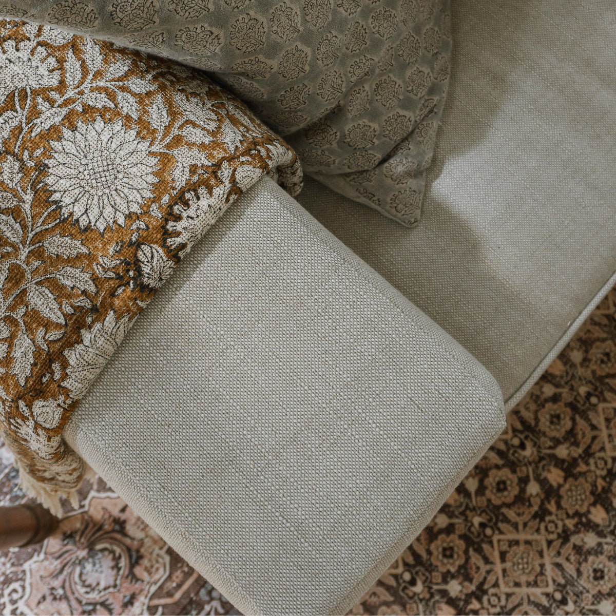 Denver 69" Apartment Slipcover Sofa - Linen Natural