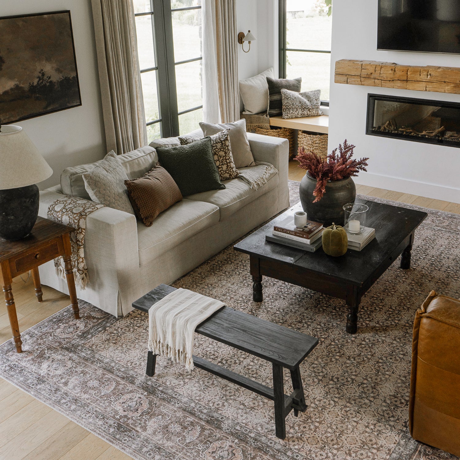 Denver 86" Slipcover Sofa - Linen Natural