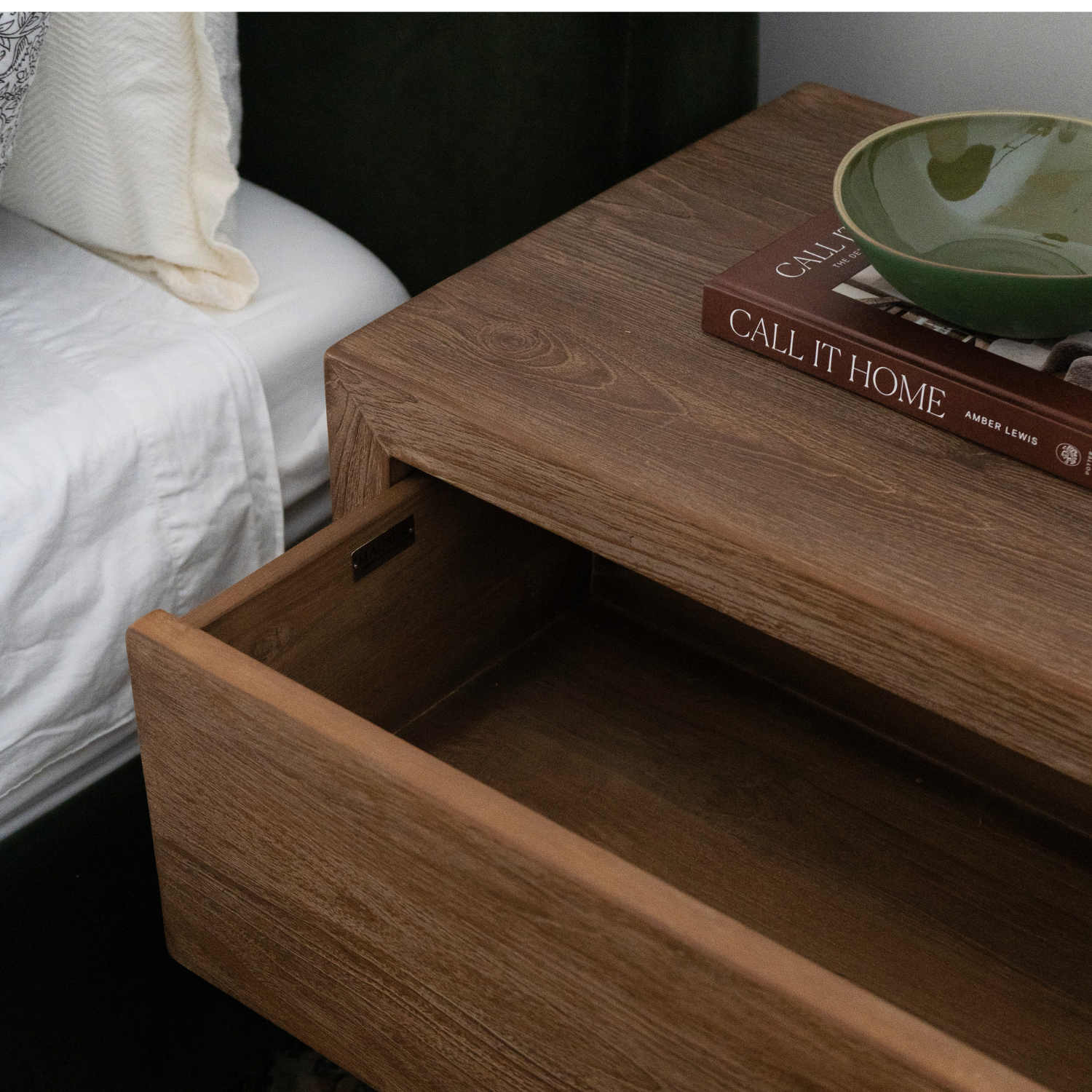 Dorval Weathered Wood Nightstand - Old Patine