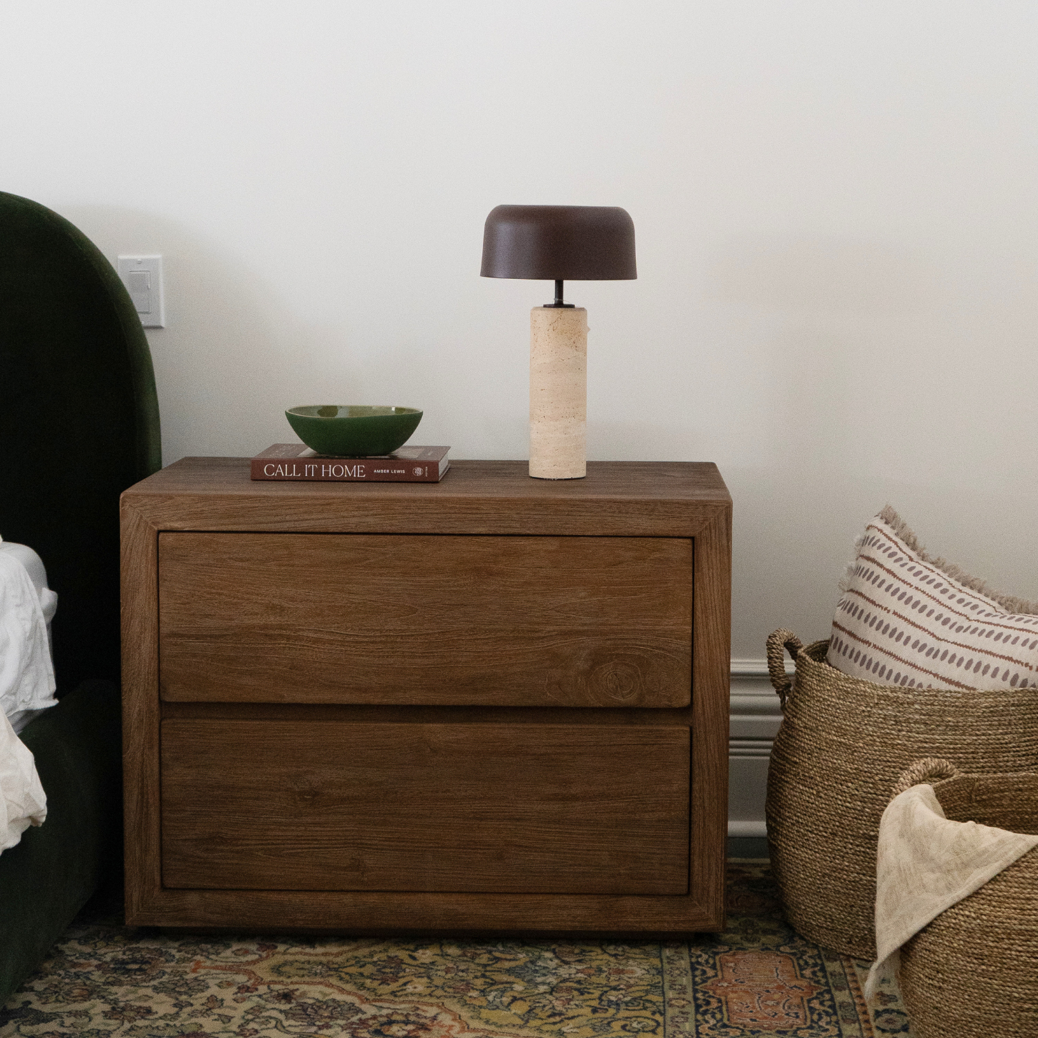 Dorval Weathered Wood Nightstand - Old Patine