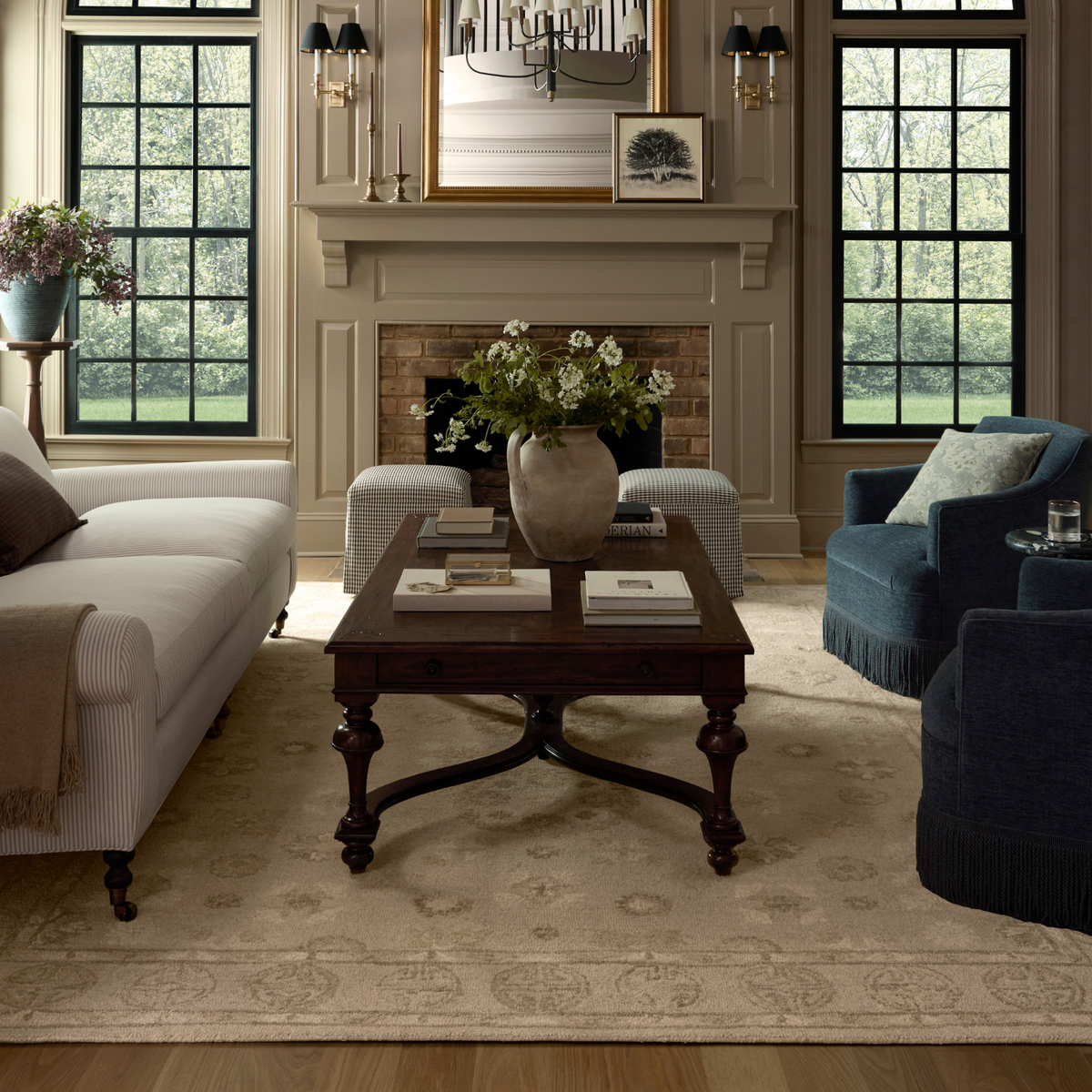 Chris Loves Julia x Loloi Dorothea Dove/ Natural Wool Rug