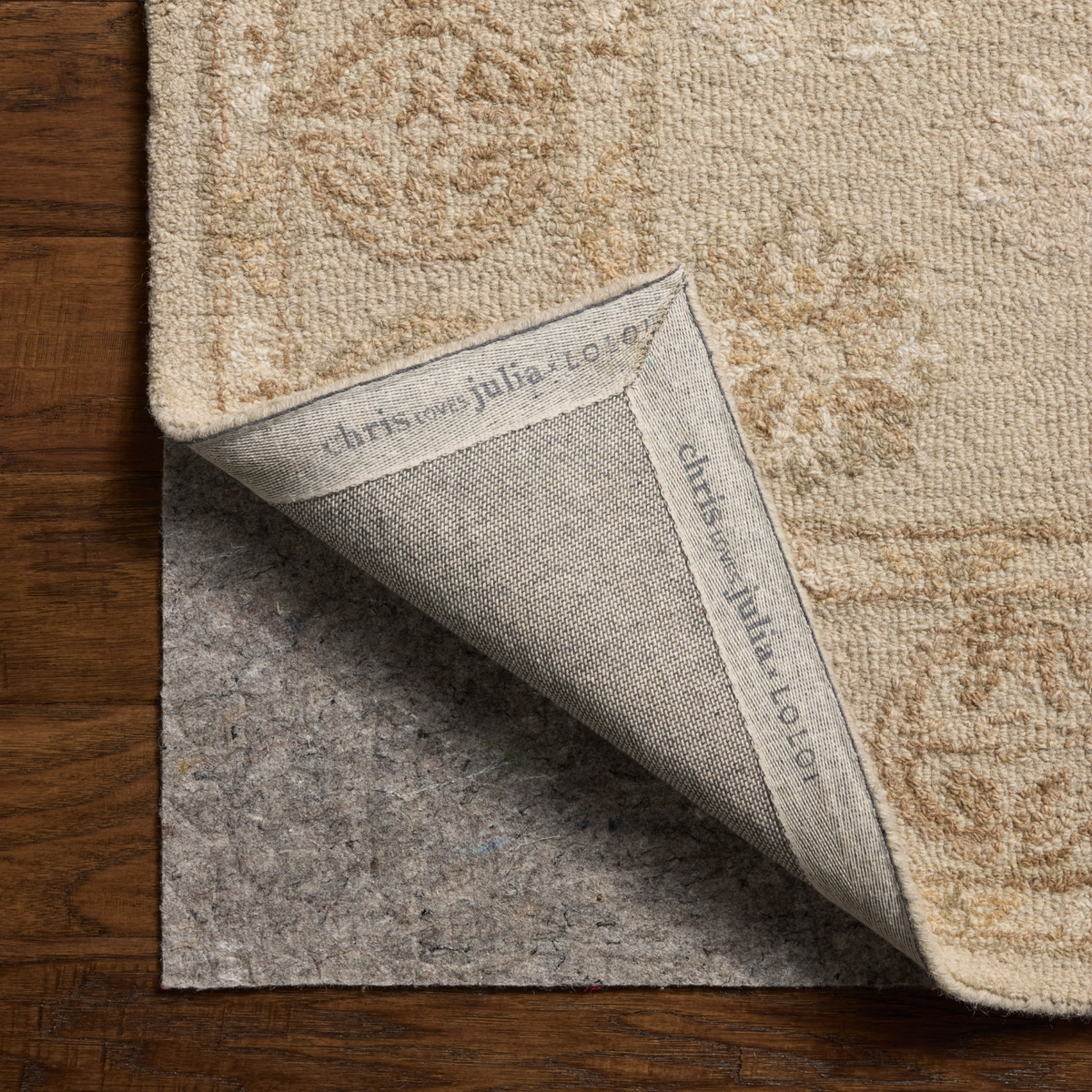 Chris Loves Julia x Loloi Dorothea Dove/ Natural Wool Rug