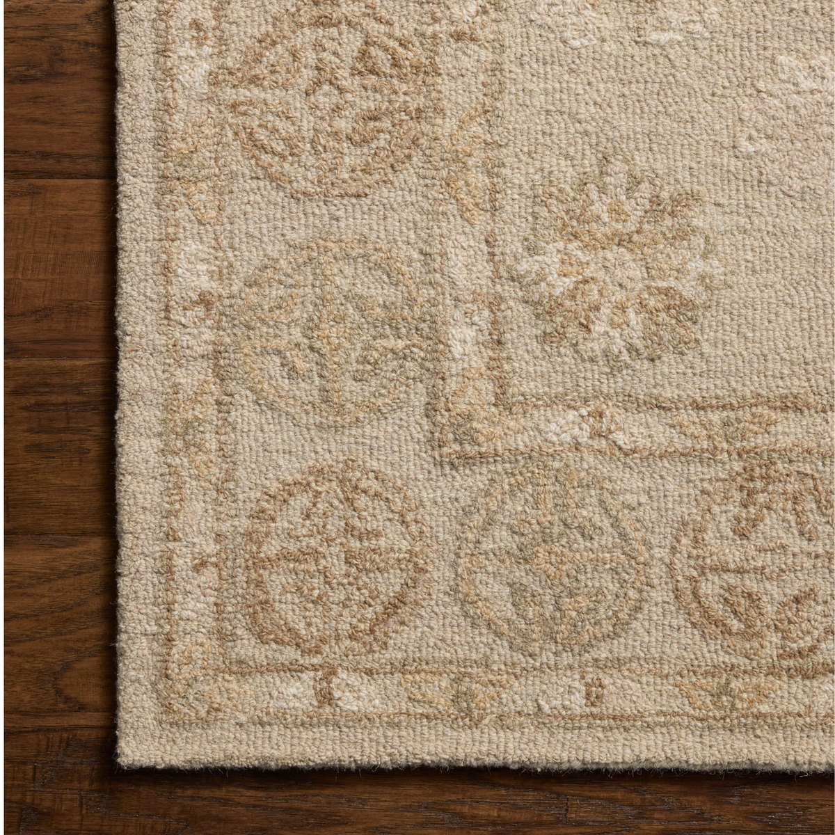 Chris Loves Julia x Loloi Dorothea Dove/ Natural Wool Rug