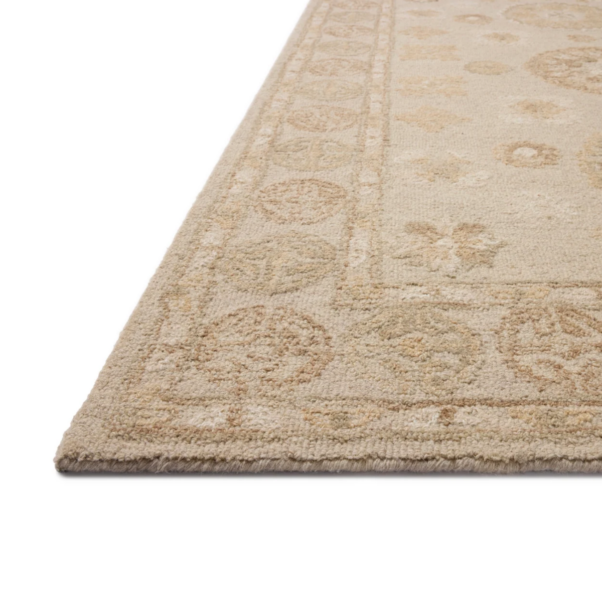 Chris Loves Julia x Loloi Dorothea Dove/ Natural Wool Rug