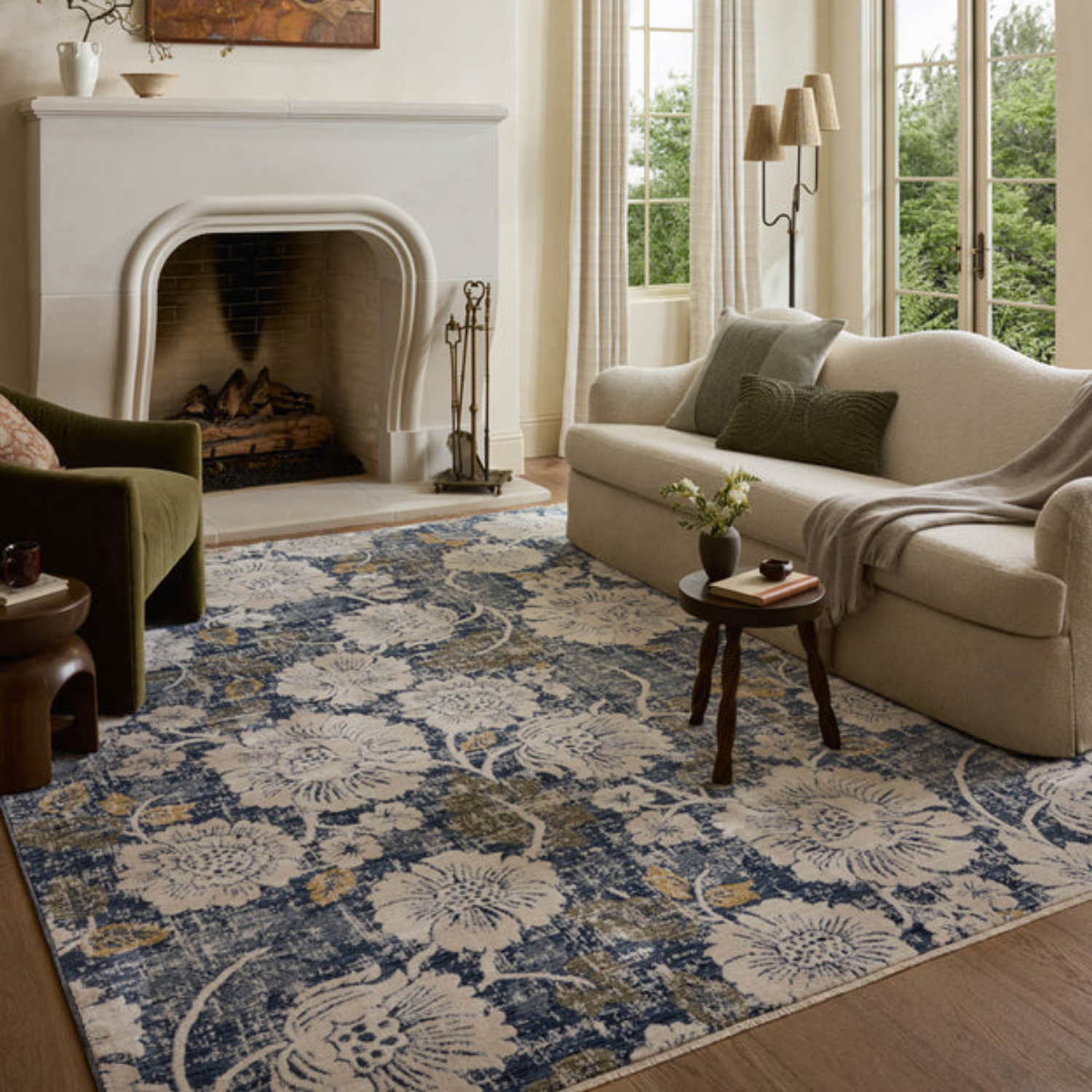 Loloi II Eileen Denim/Natural Rug