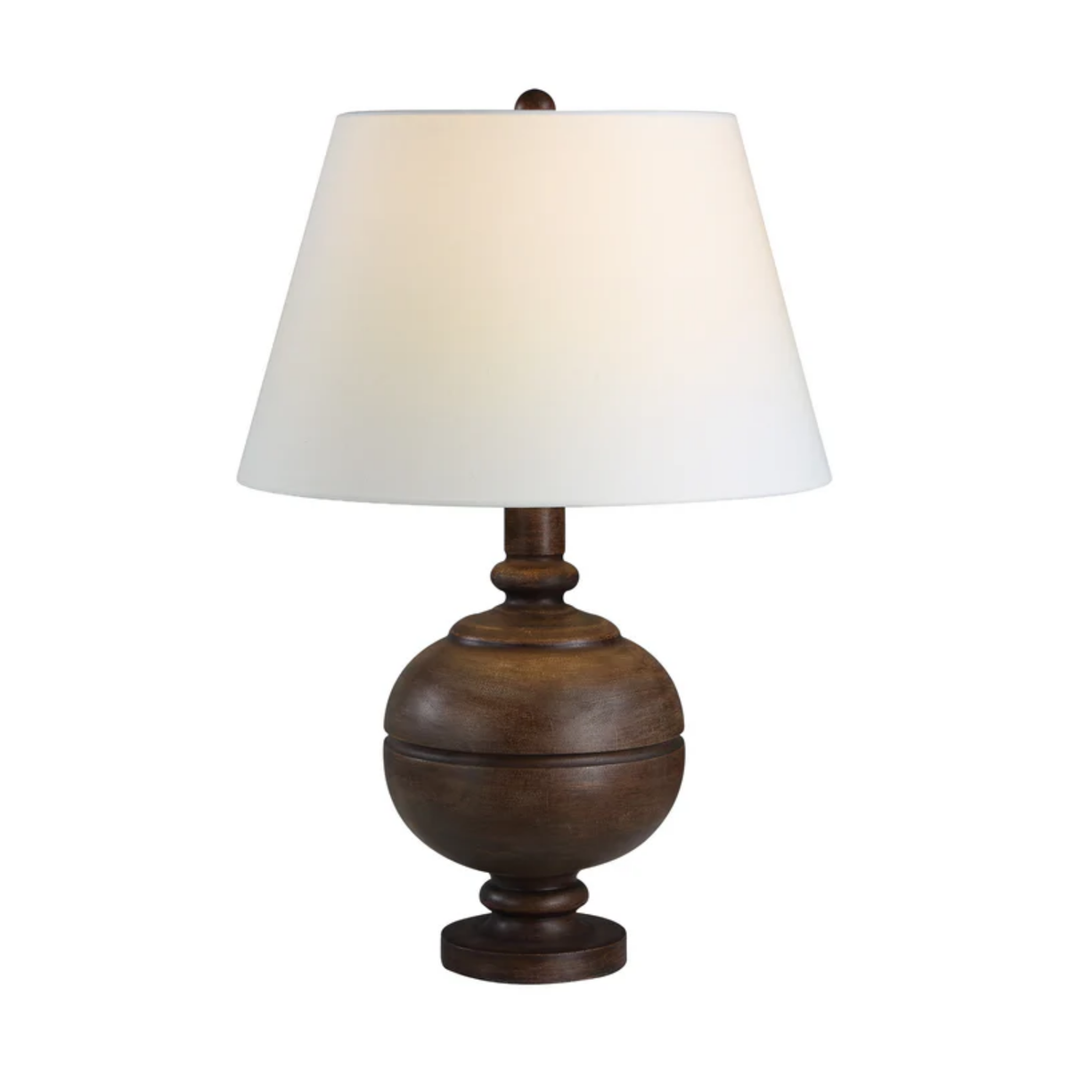 Ellipse Resin Table Lamp - Brown
