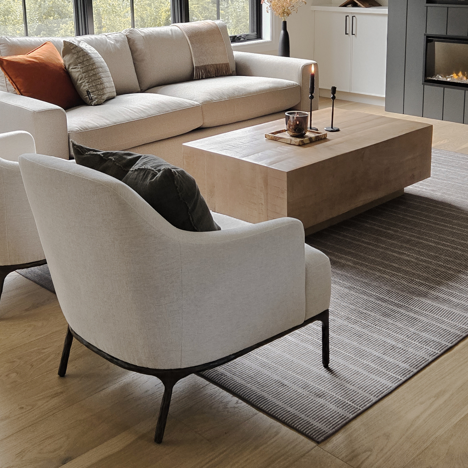 Exuma Lounge Chair - Chenille Birch