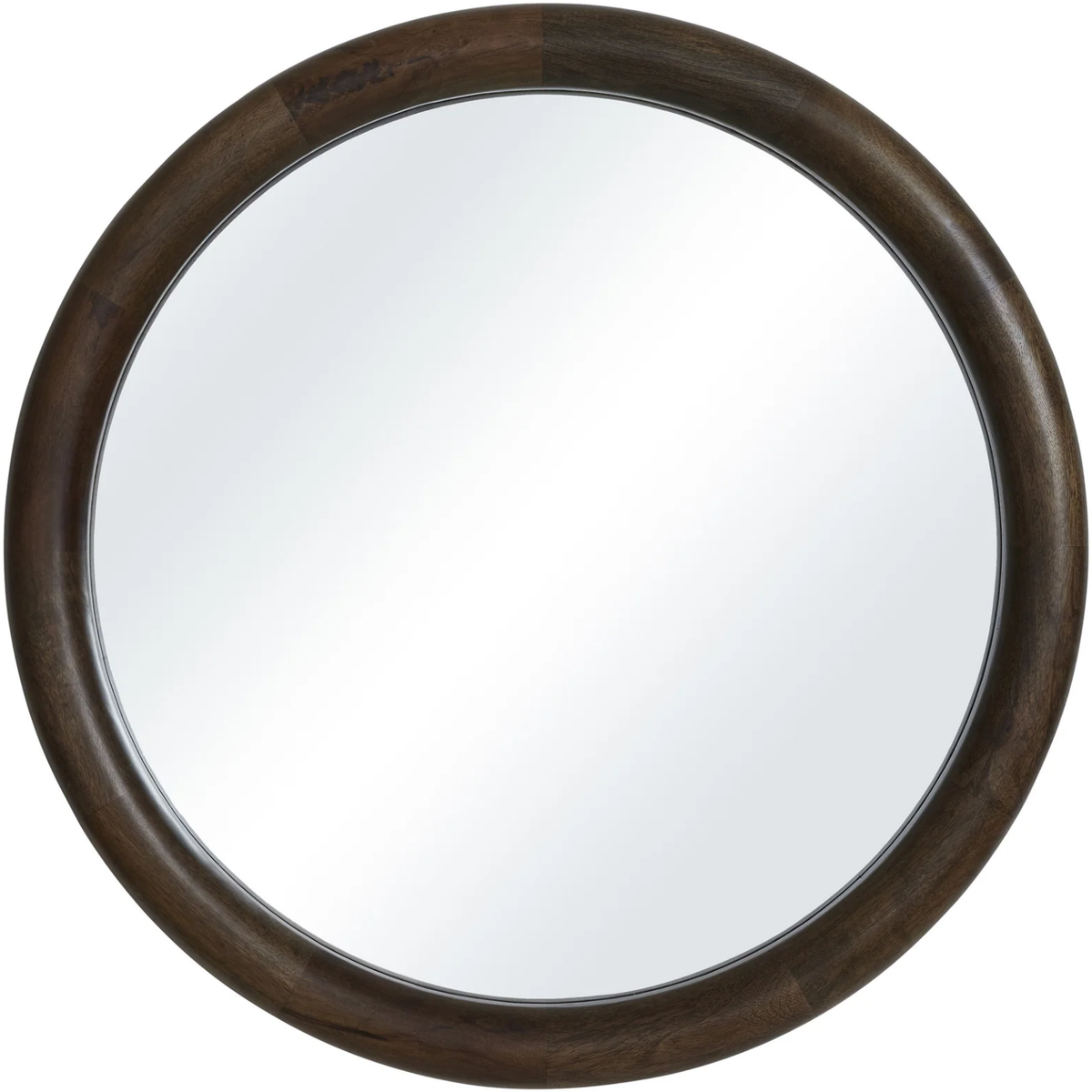 Freja Wood Wall Mirror - Dark Walnut