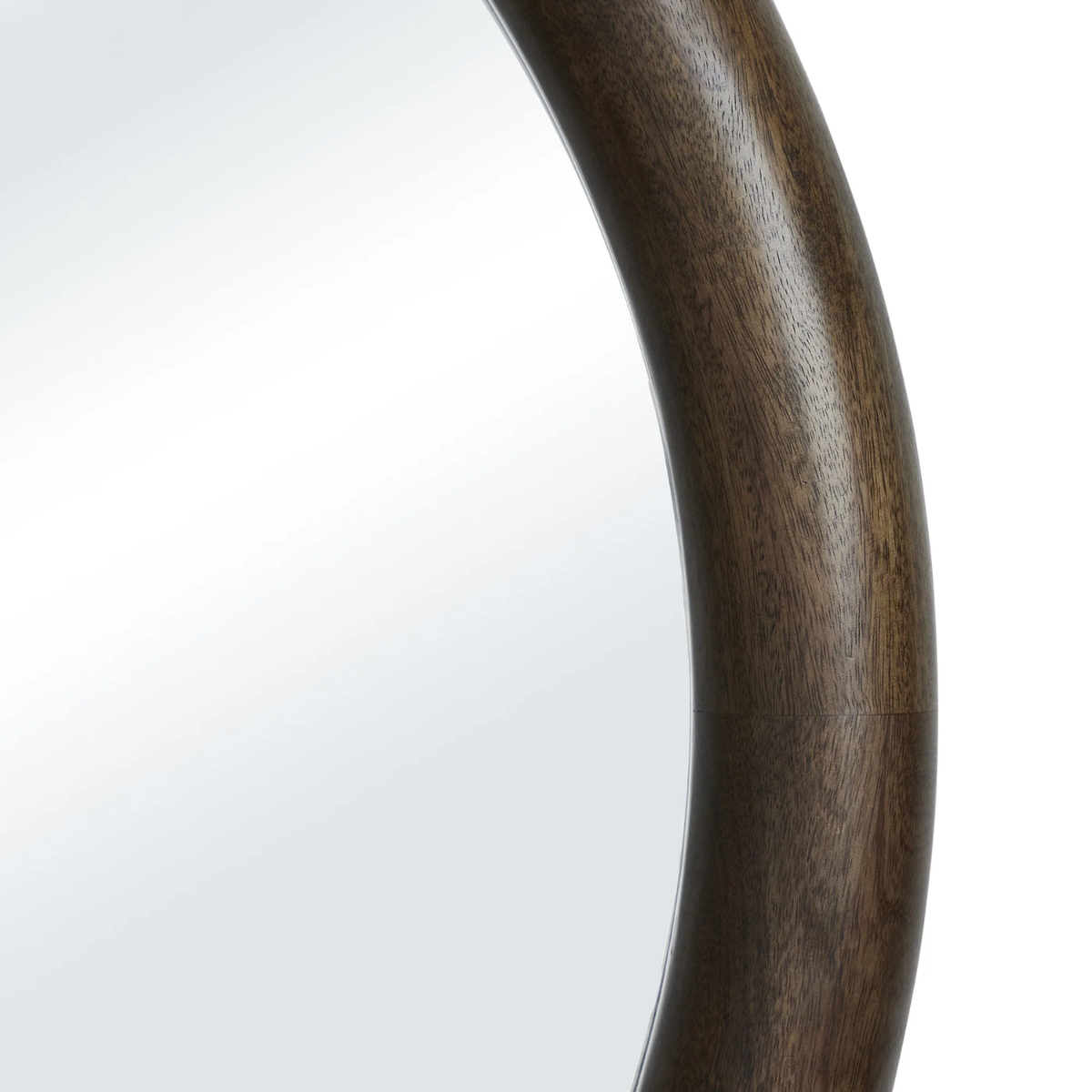 Freja Wood Wall Mirror - Dark Walnut