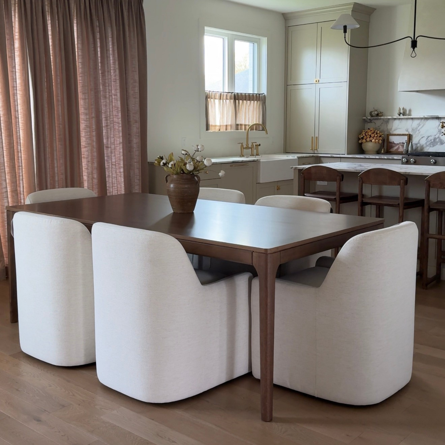 Fairbank Armless Dining Chair - Crypton® Nomad Snow