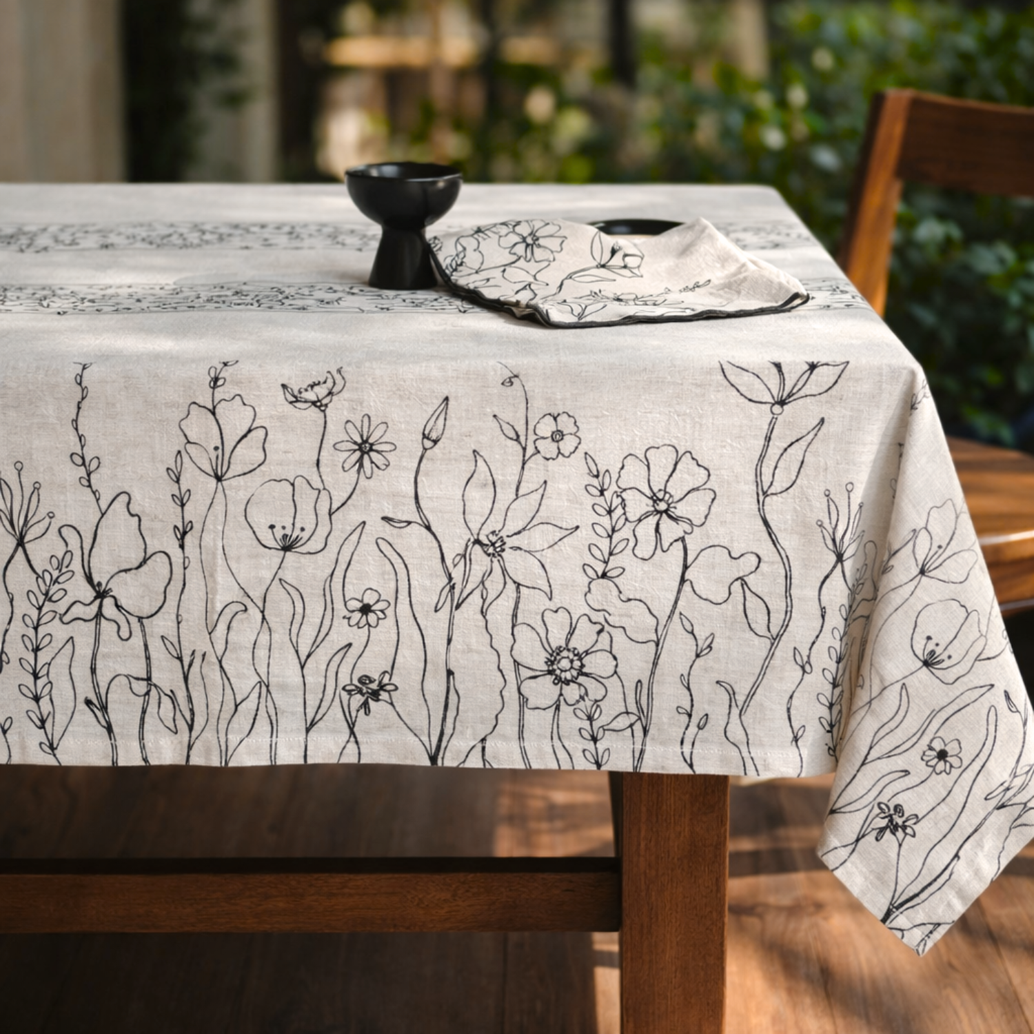 Flora Field Cotton Tablecloth