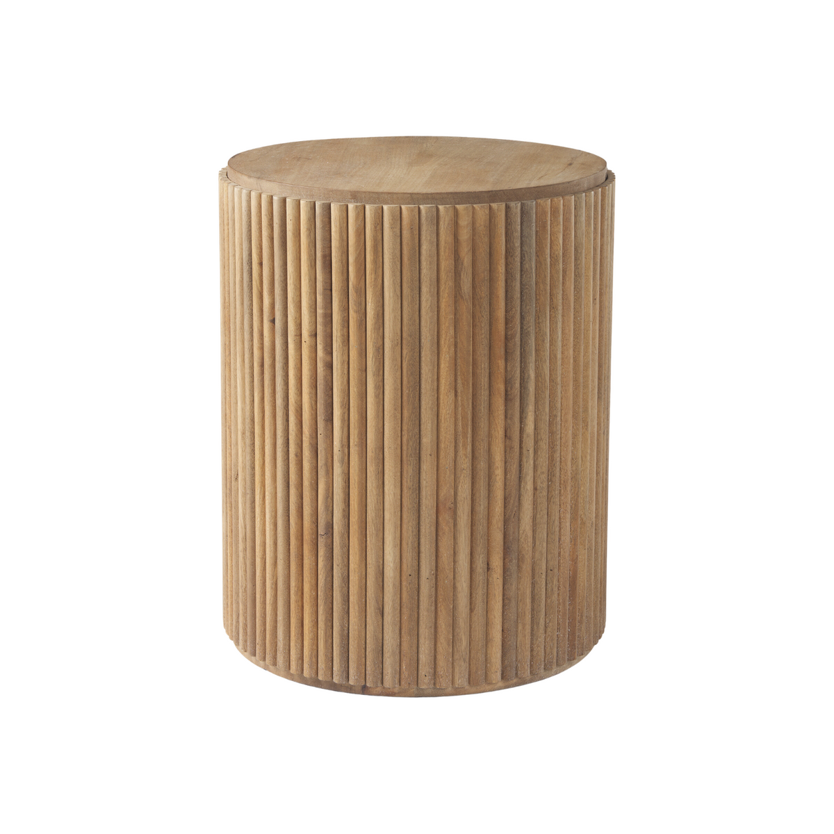 Fluted Blonde Side Table w/ Storage – Hauser Company Stores