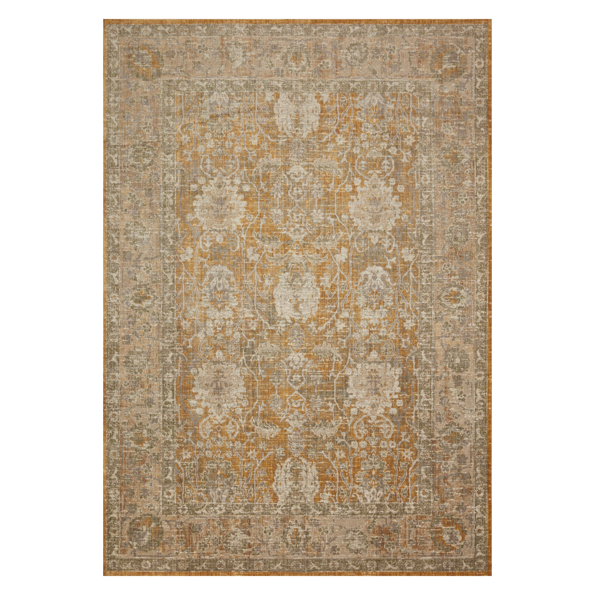 Chris Loves Julia x Loloi Rosemarie Gold / Sand Rug