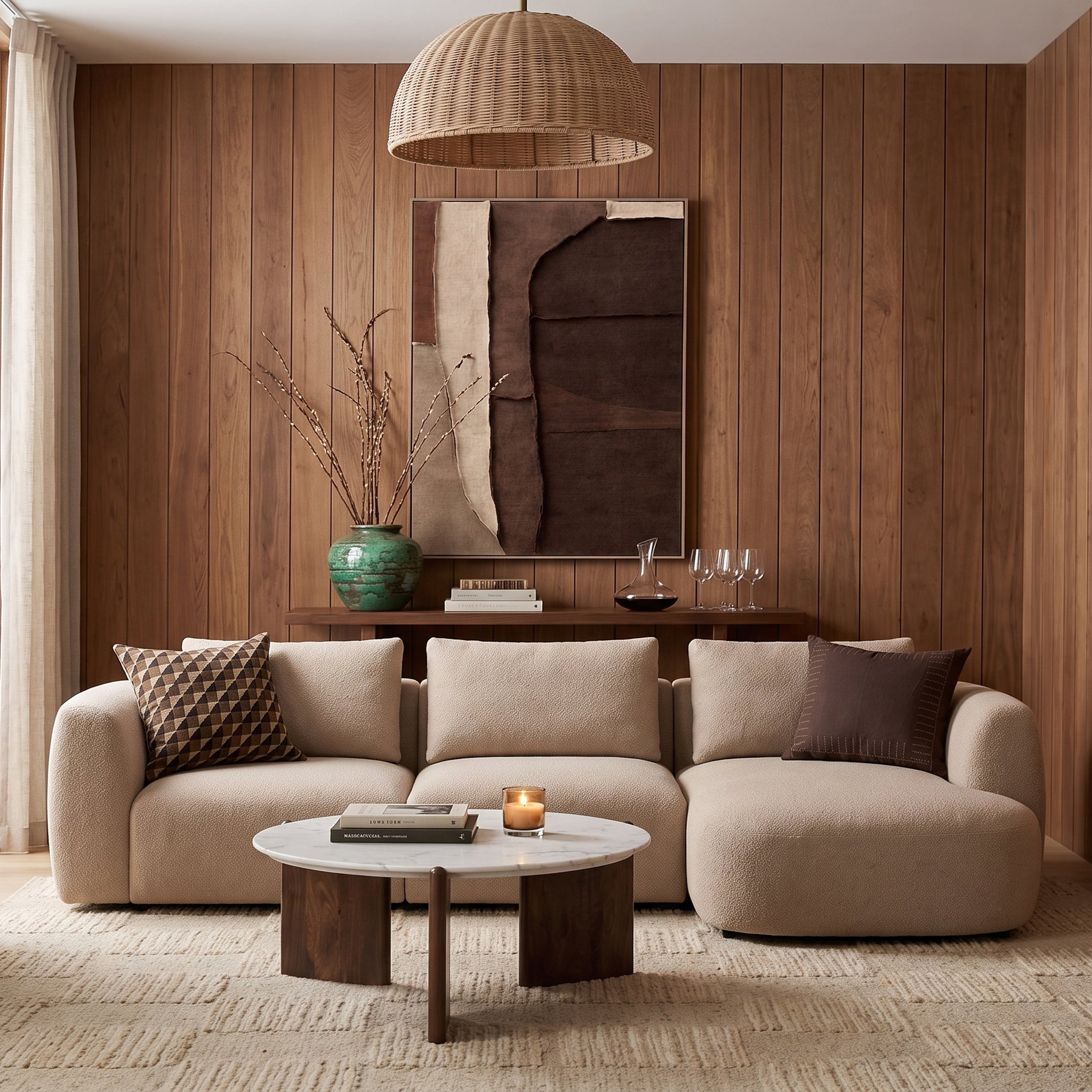 Granville 3pc Chaise Sectional - Brisbane Stone Beige