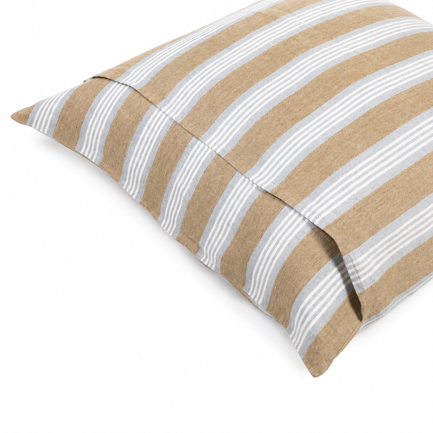 Dune Linen 26" Euro Pillow Sham - Beige Stripe