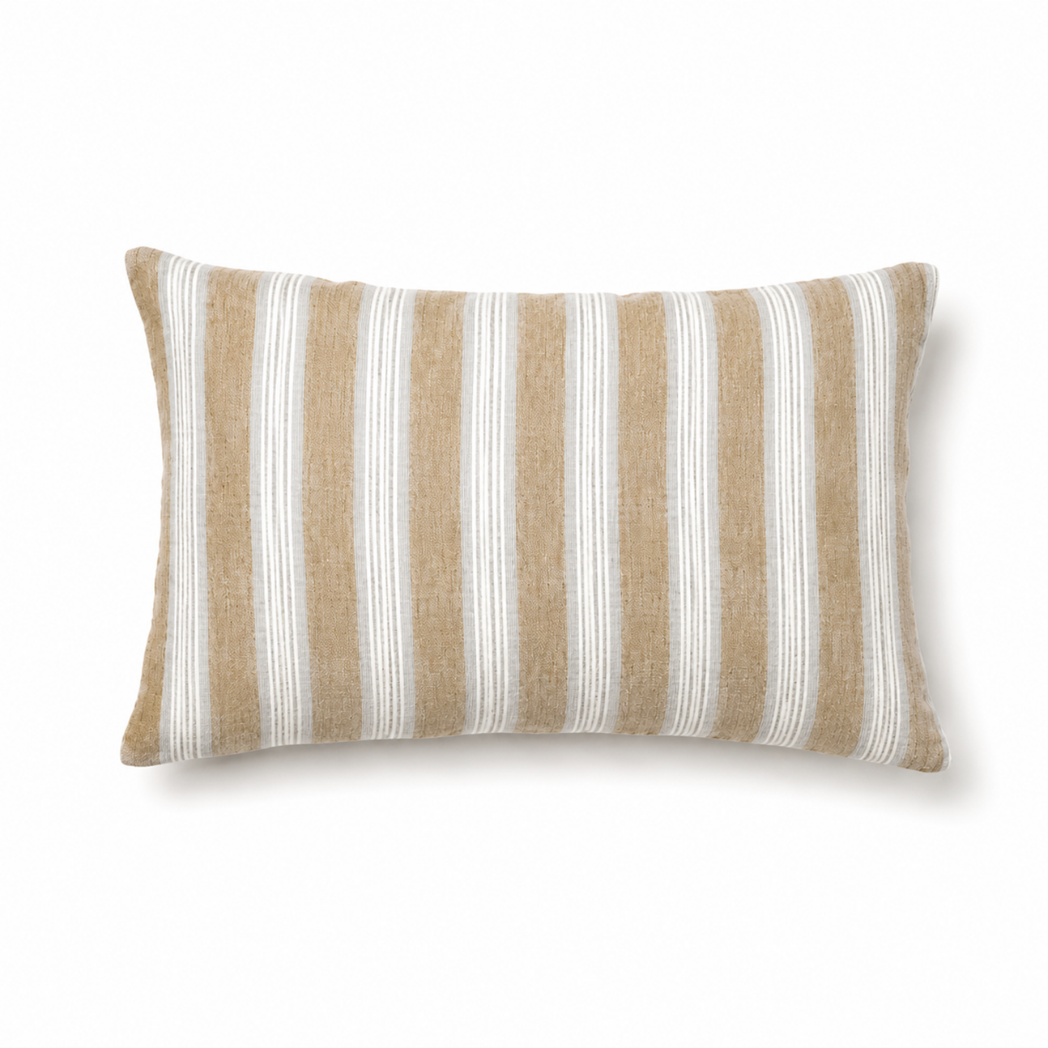 Dune Linen XL Lumbar Pillow Sham - Beige Stripe