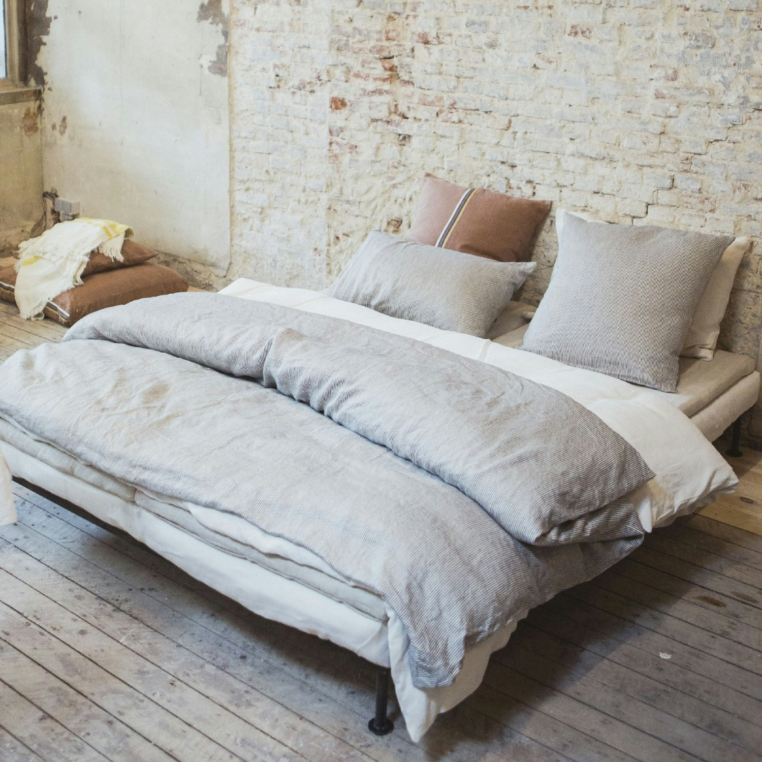 Costal Loft Linen XL Lumbar Pillow Sham - Stripe