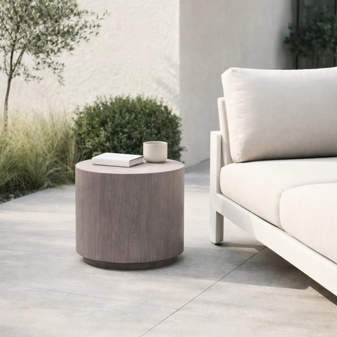 Aurora Round Salvaged Lumber Side Table