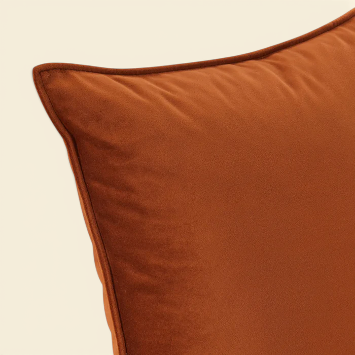 Velvet Rust Toss Pillow