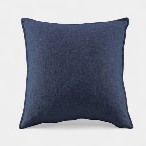 Smoky Blue Linen Toss Pillow