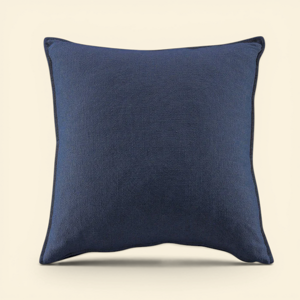 Smoky Blue Linen Toss Pillow