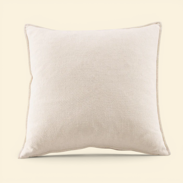 Cream Linen Toss Pillow