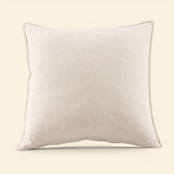 Cream Linen Toss Pillow