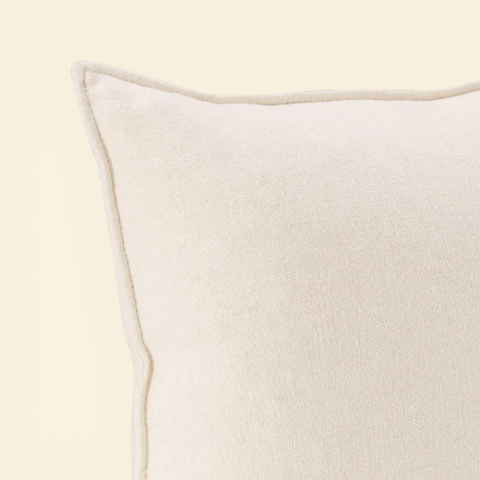 Cream Linen Toss Pillow