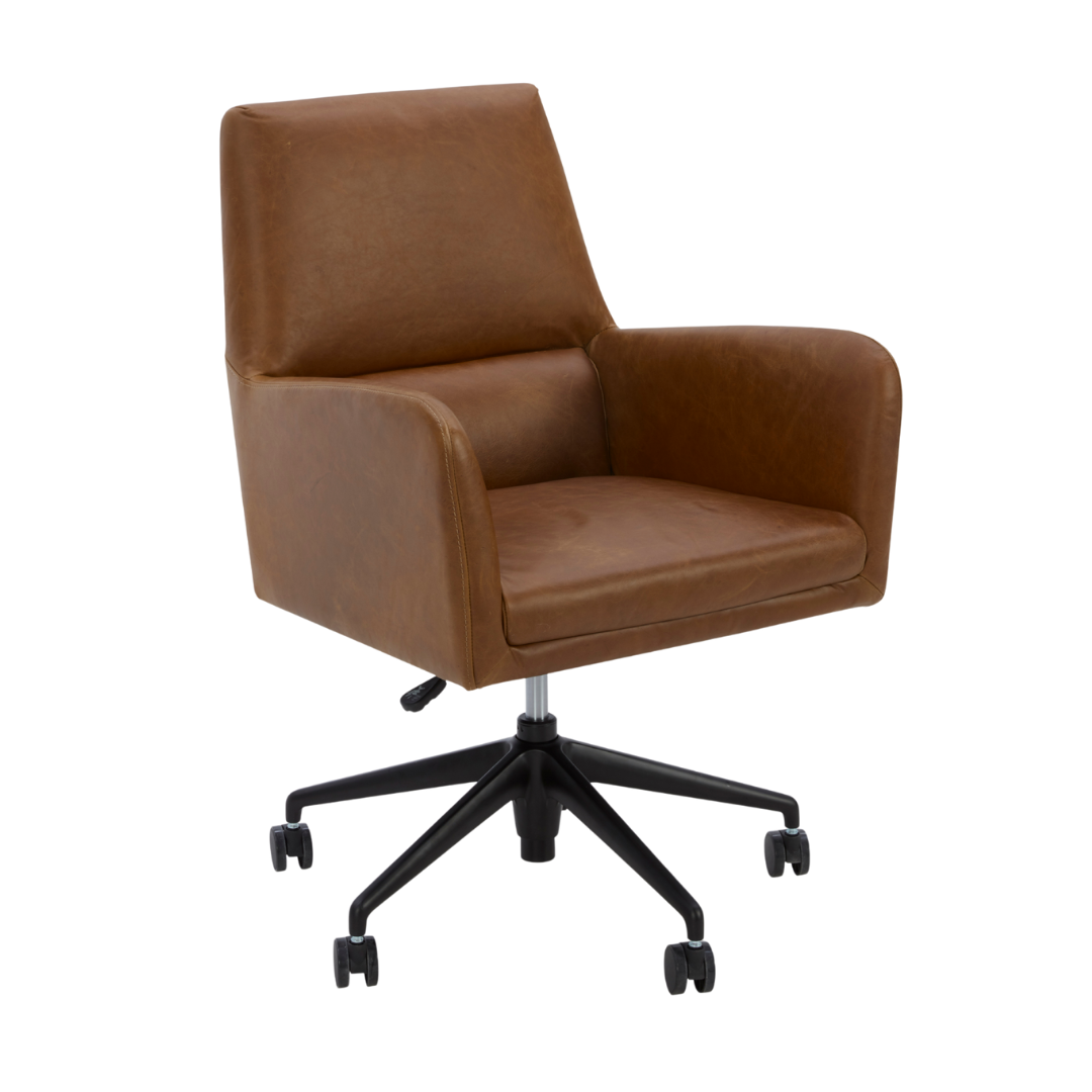 Campbellton Adjustable Office Chair - Concord Mink Leather