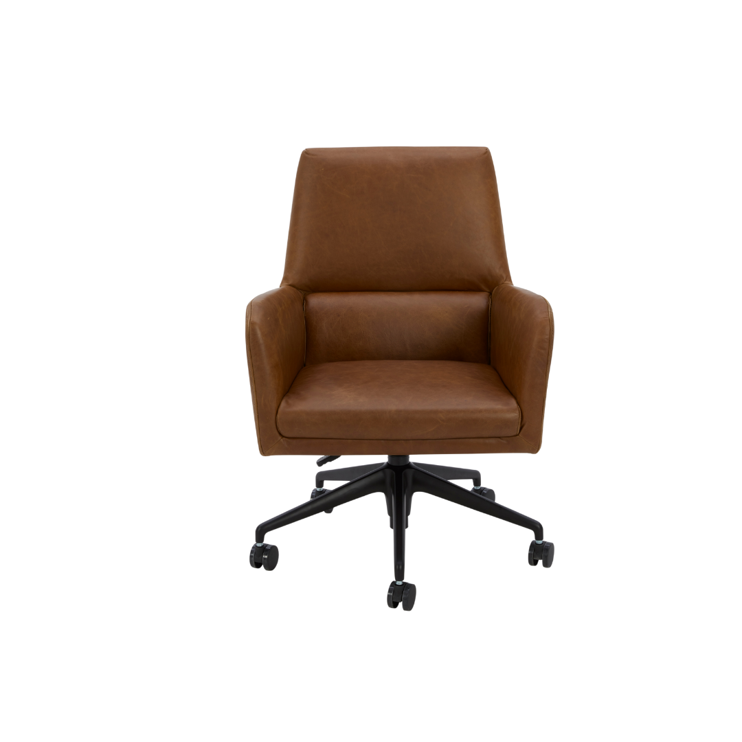 Campbellton Adjustable Office Chair - Concord Mink Leather