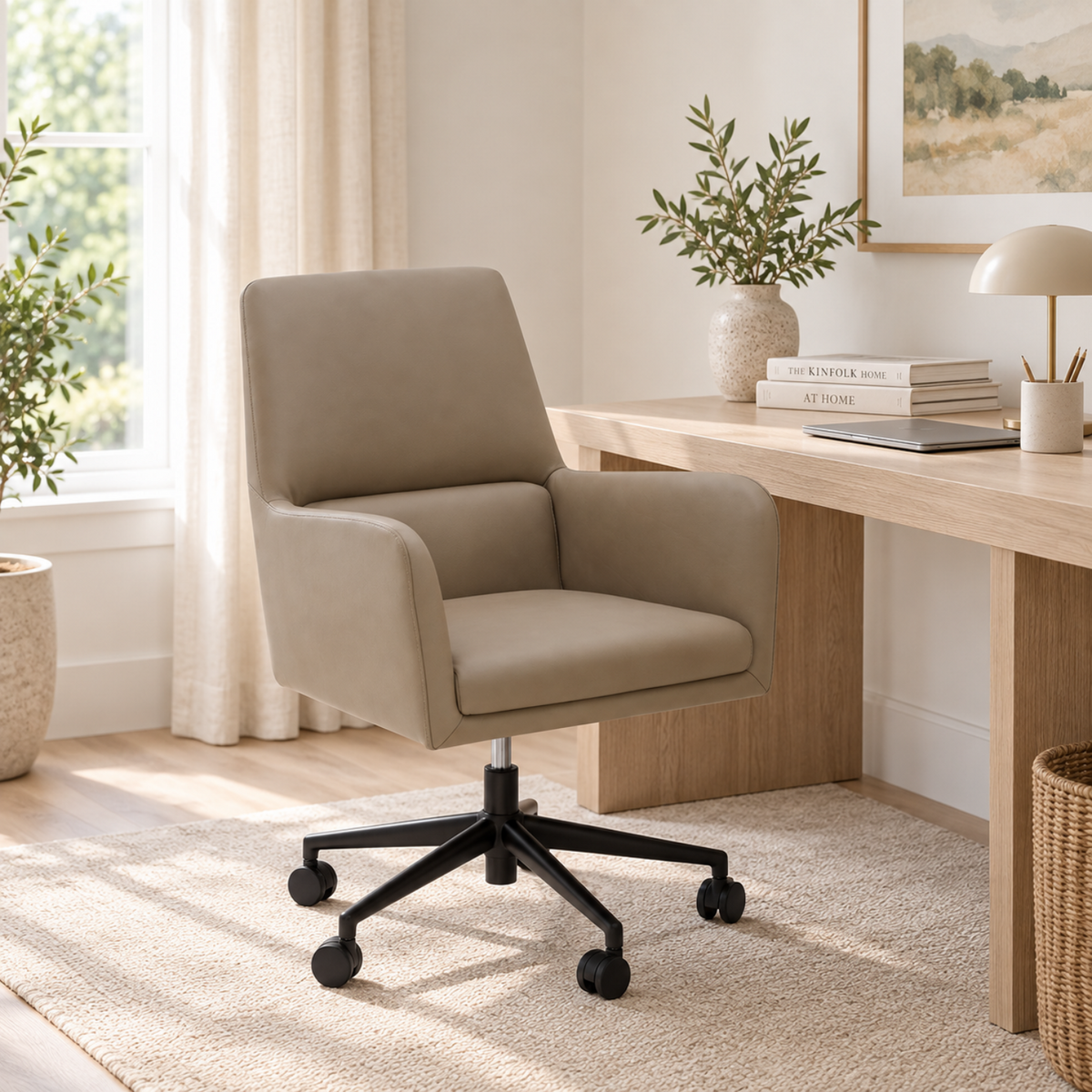 Campbellton Adjustable Office Chair - Vernont Stone