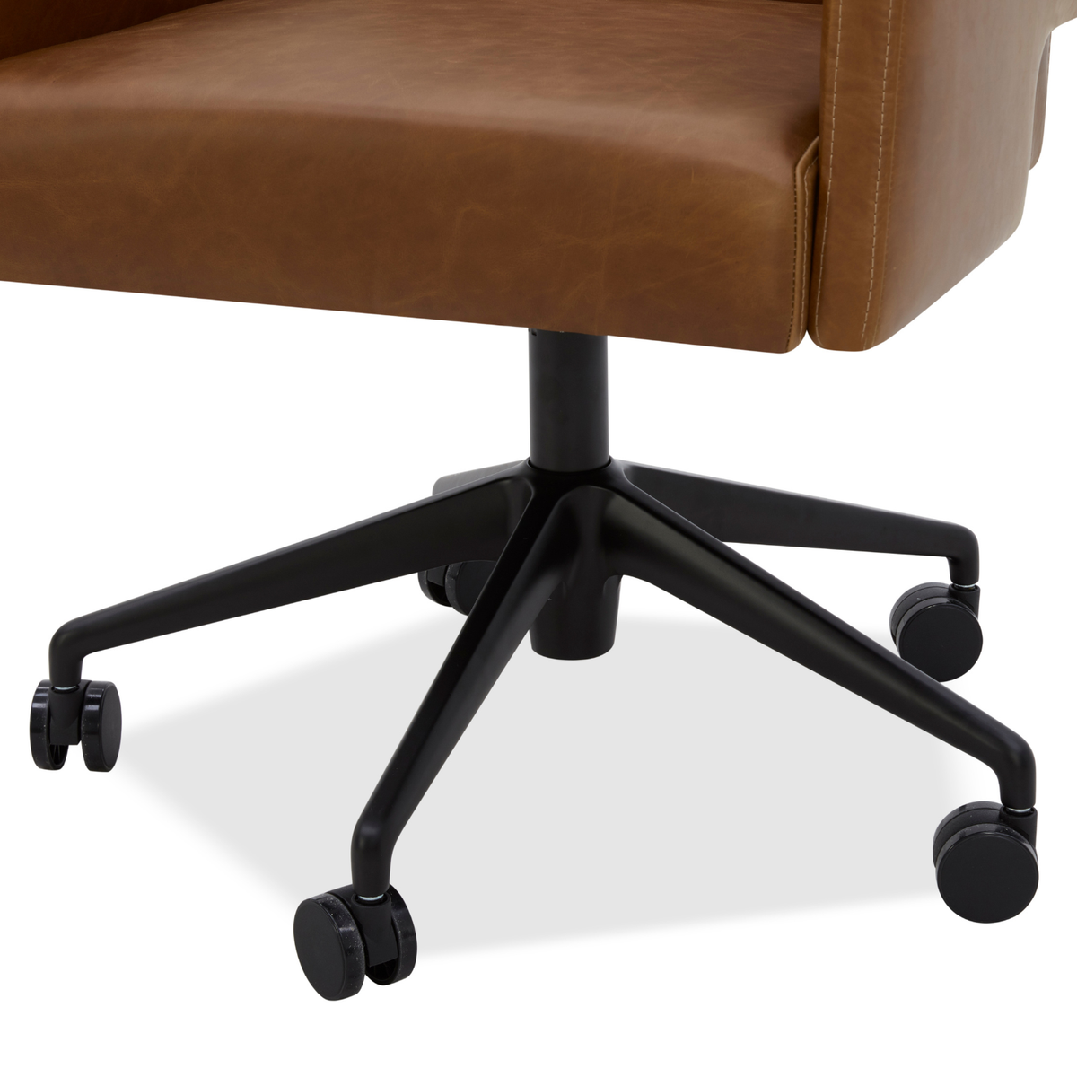Fredericton Swivel Office Chair - Concord Mink Leather