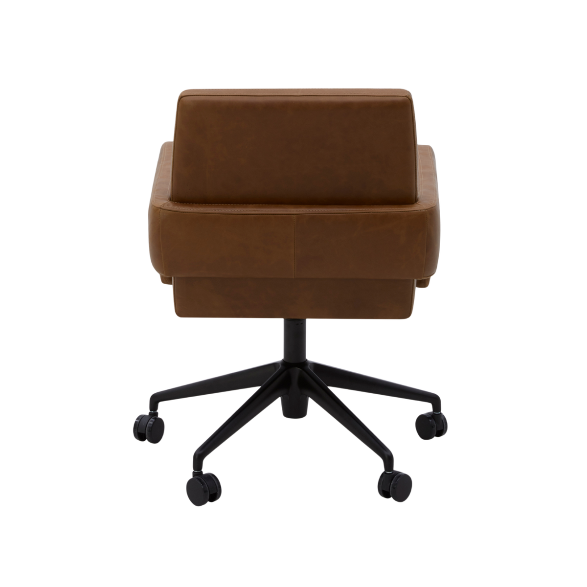 Fredericton Swivel Office Chair - Concord Mink Leather