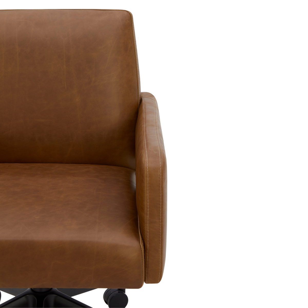 Fredericton Swivel Office Chair - Concord Mink Leather